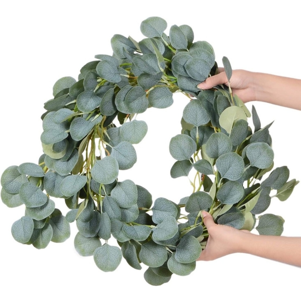 Faux eucalyptus garland